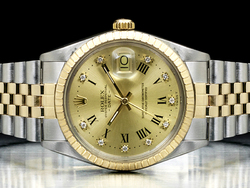 Rolex Date 34 Champagne Jubilee 15053 Crissy Romani Diamanti